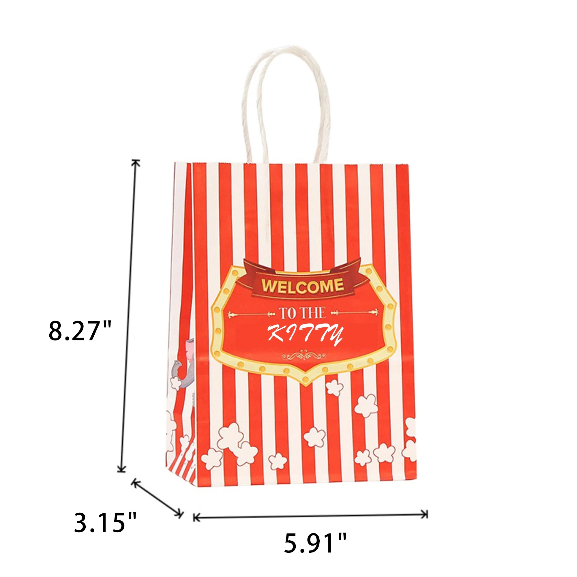 Circus-Themed Kraft Paper Tote Bag 2