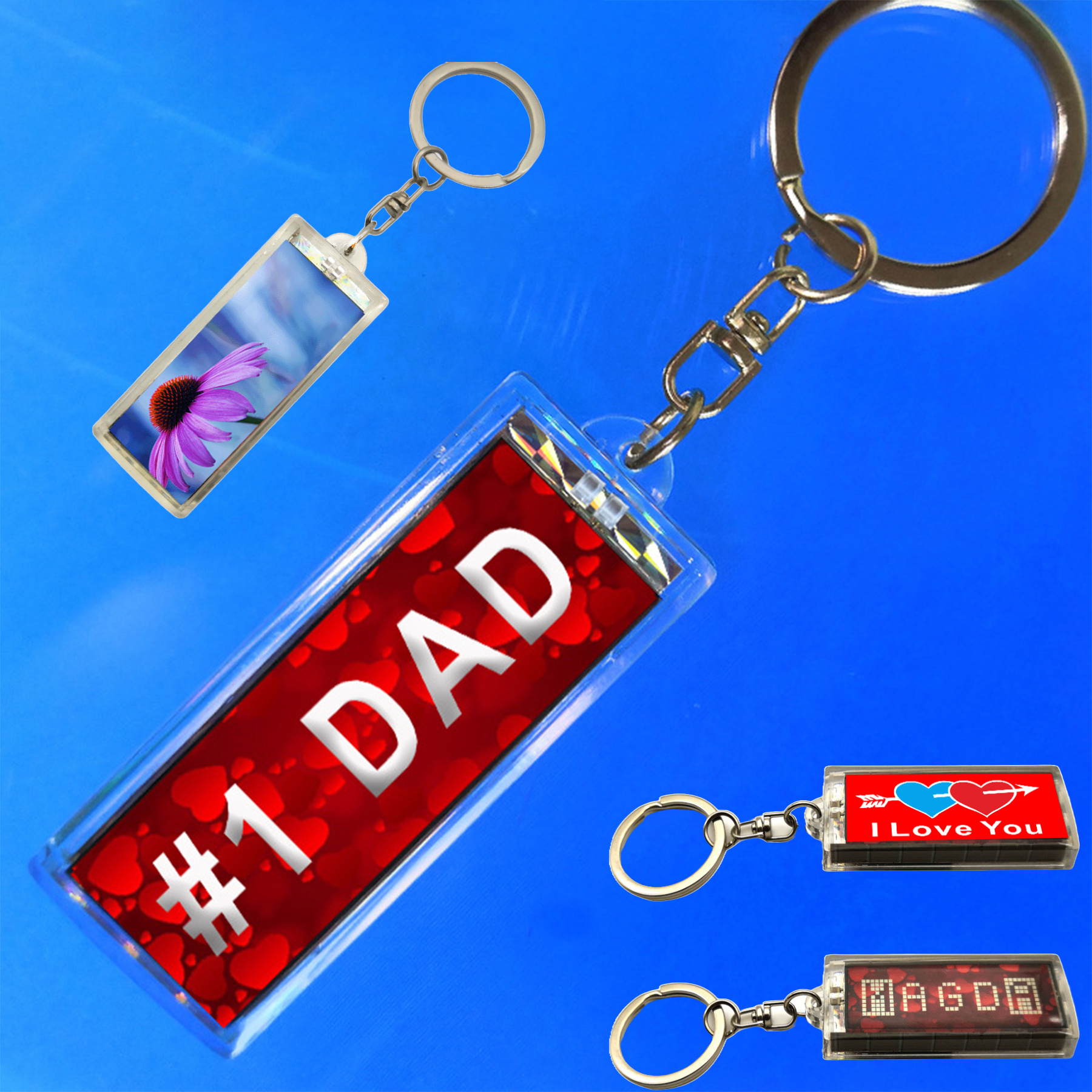 Solar LCD Key Chains 3