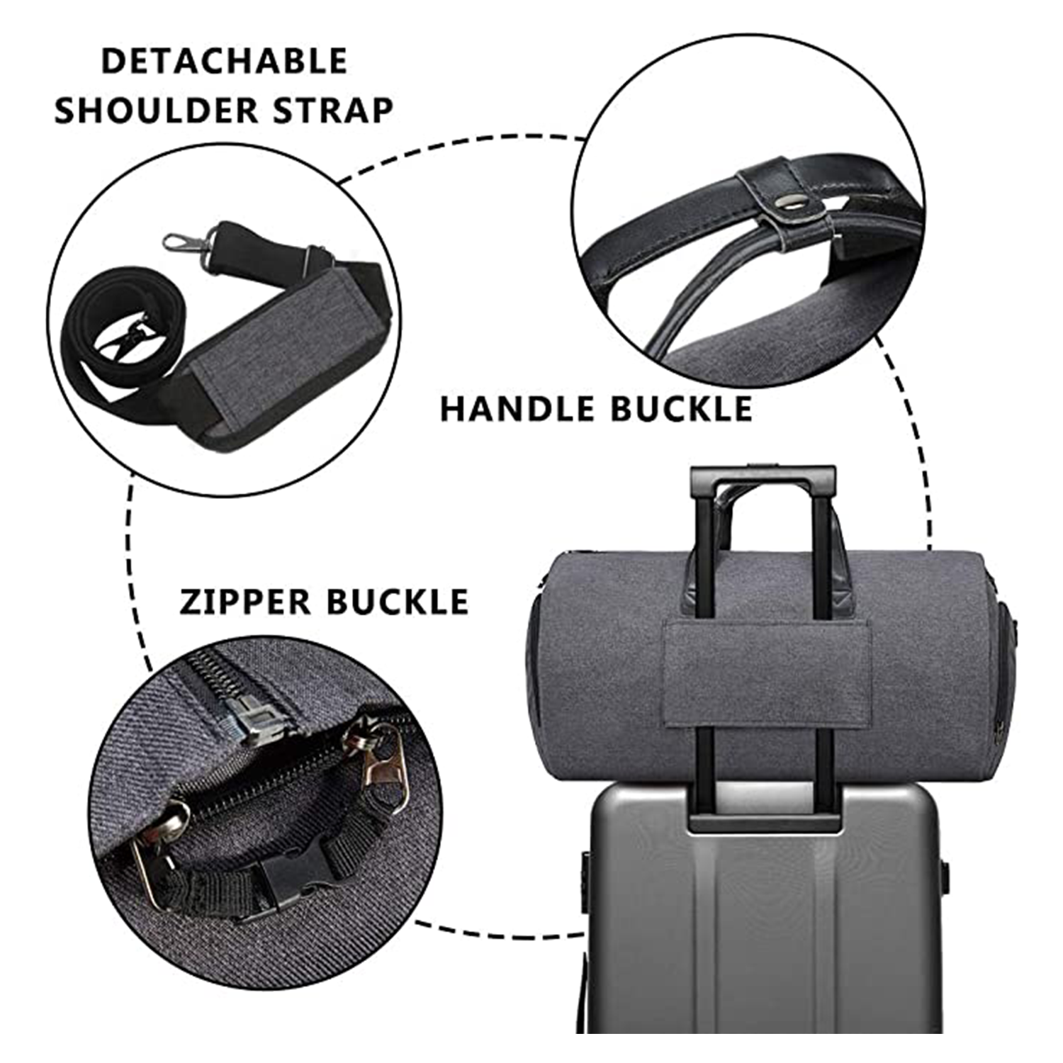 2 In 1 Hanging Suitcase Suit Travel Bags 3