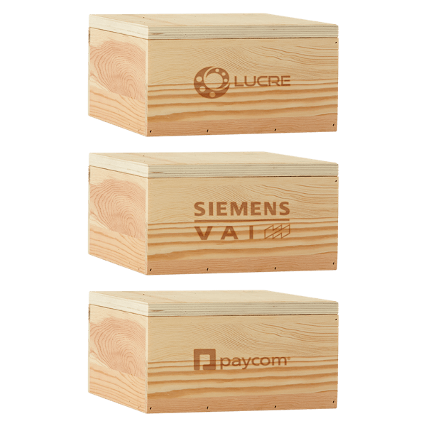 8" x 8" x 3.5" Large Square Wooden Box 4