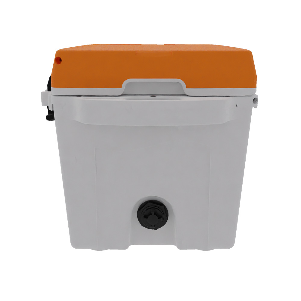 Taiga 27 Quart Cooler: Custom molded Logo, Custom PMS Color 15