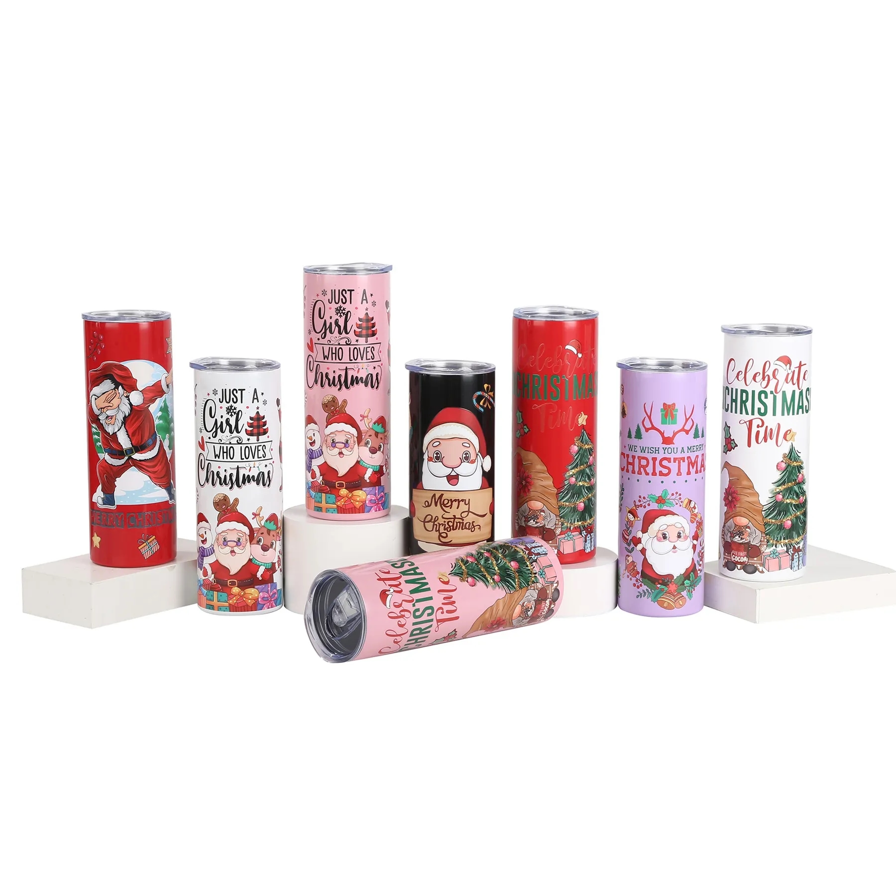 20 Oz. Custom Christmas Pattern Stainless Steel Vacuum Cup 2