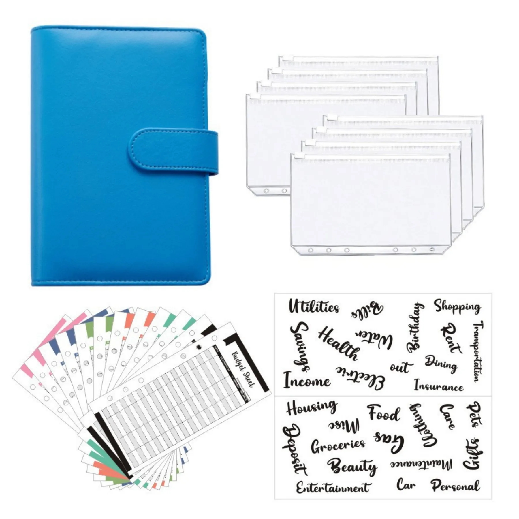 A6 PU Leather Binder Budget Planner 15