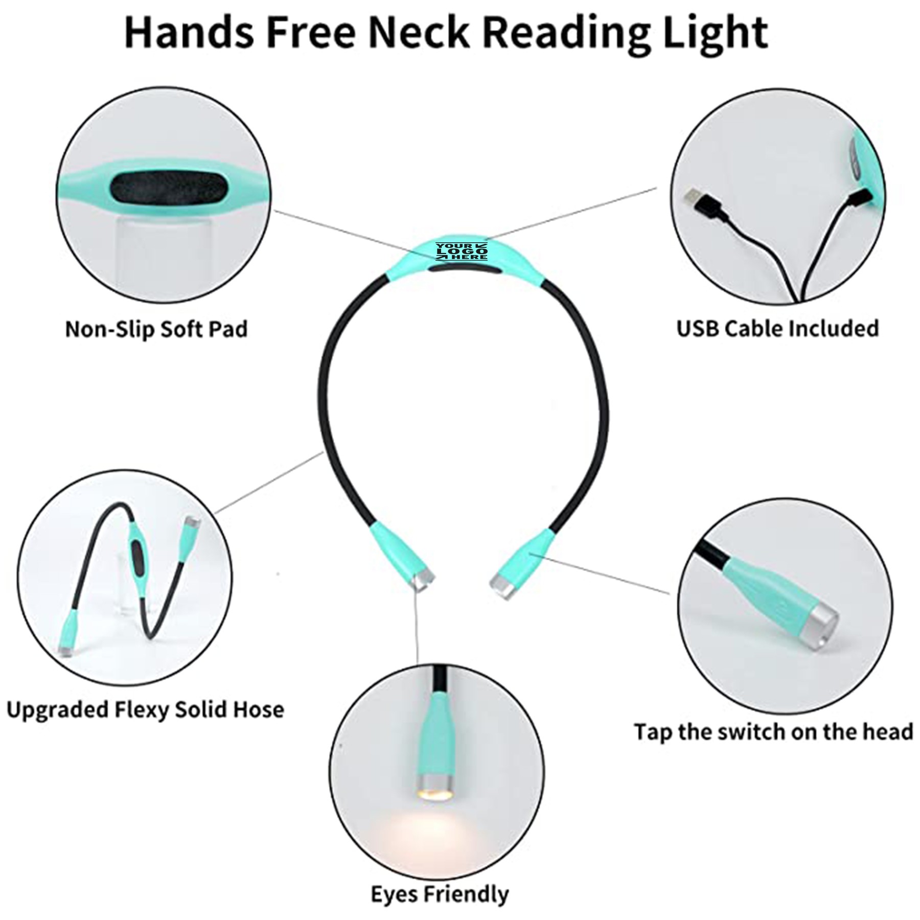 Book Reading Light Neck Light Anywhere Hand Free 2