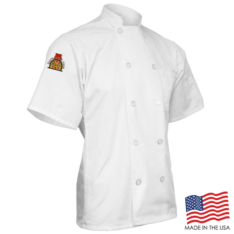 Classic Chef Coat with Short Sleeves (EMBROIDERED LOGO) 5