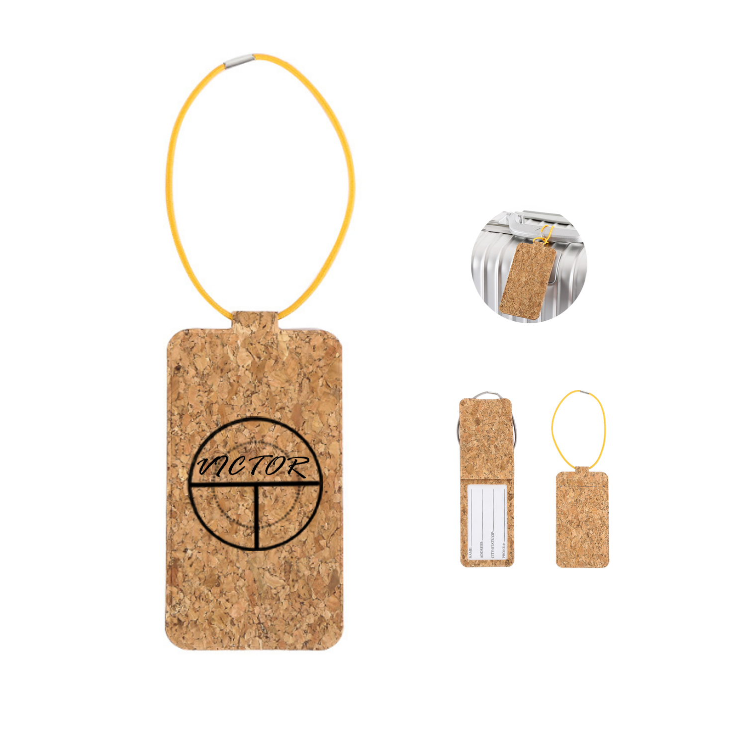 Waterproof PU Leather Travel Tag for Suitcases 3