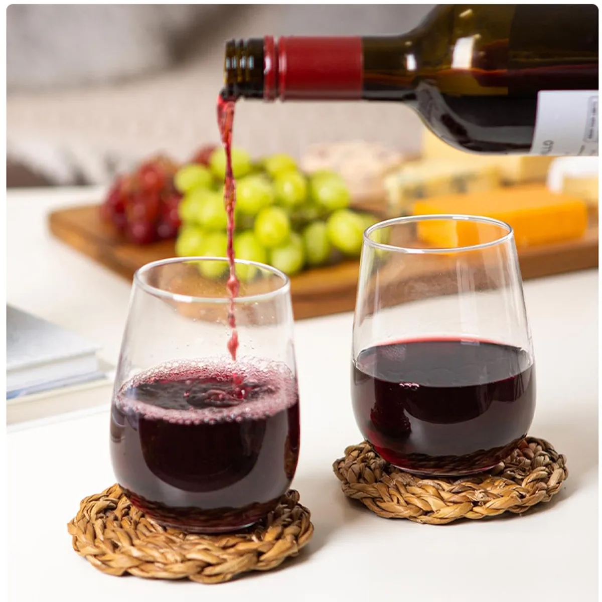 16 oz Stemless Plastic Wine Glass For Family Party 7