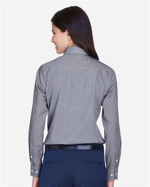 Women's Crown Collection® Gingham Check Woven Dress Shirt - D640W 45