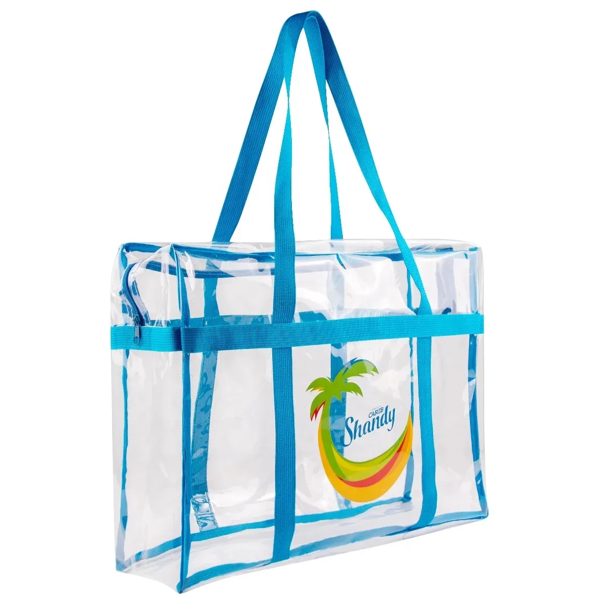 Custom Clear PVC Beach Tote Bag 4