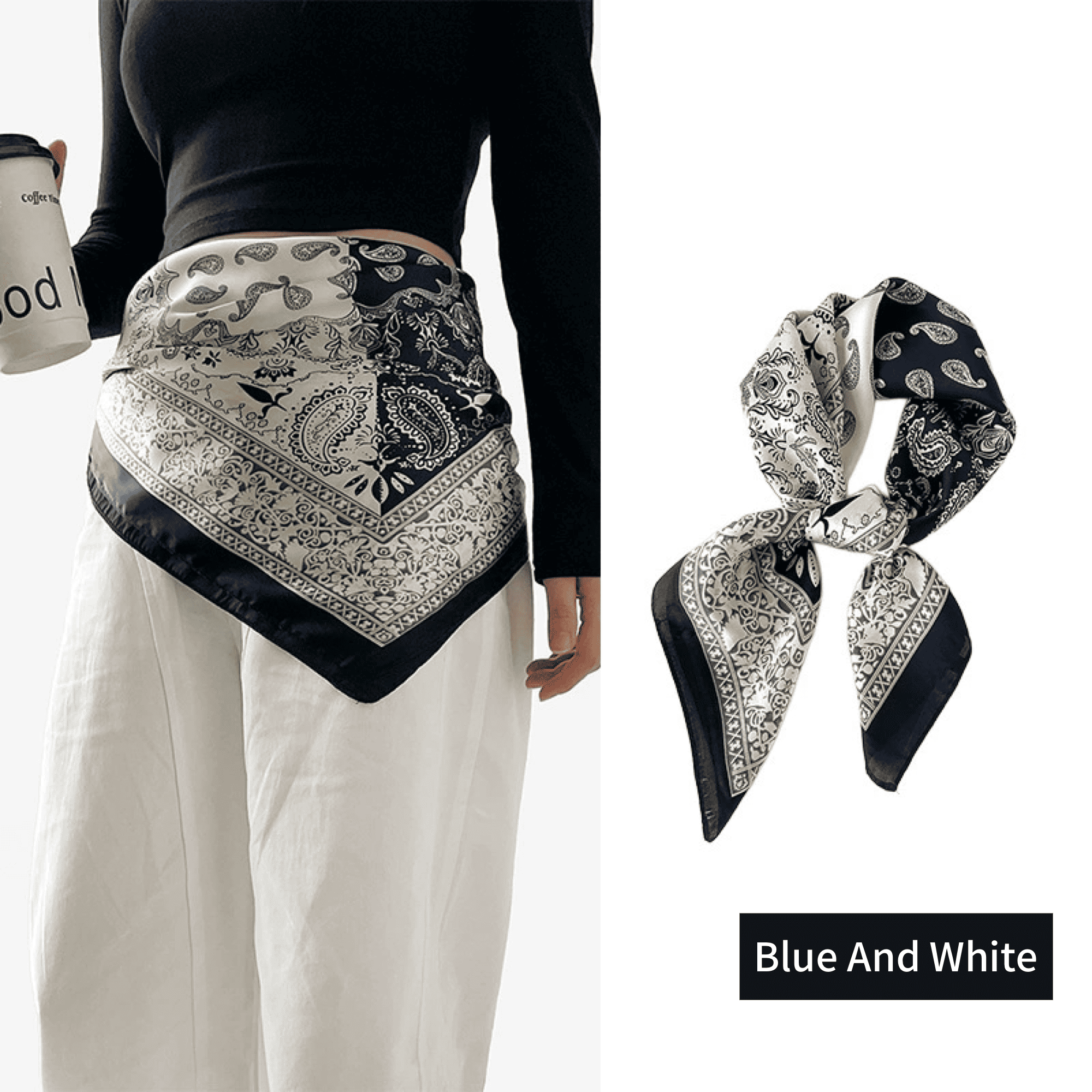 Elegant Paisley Print Bandana 4