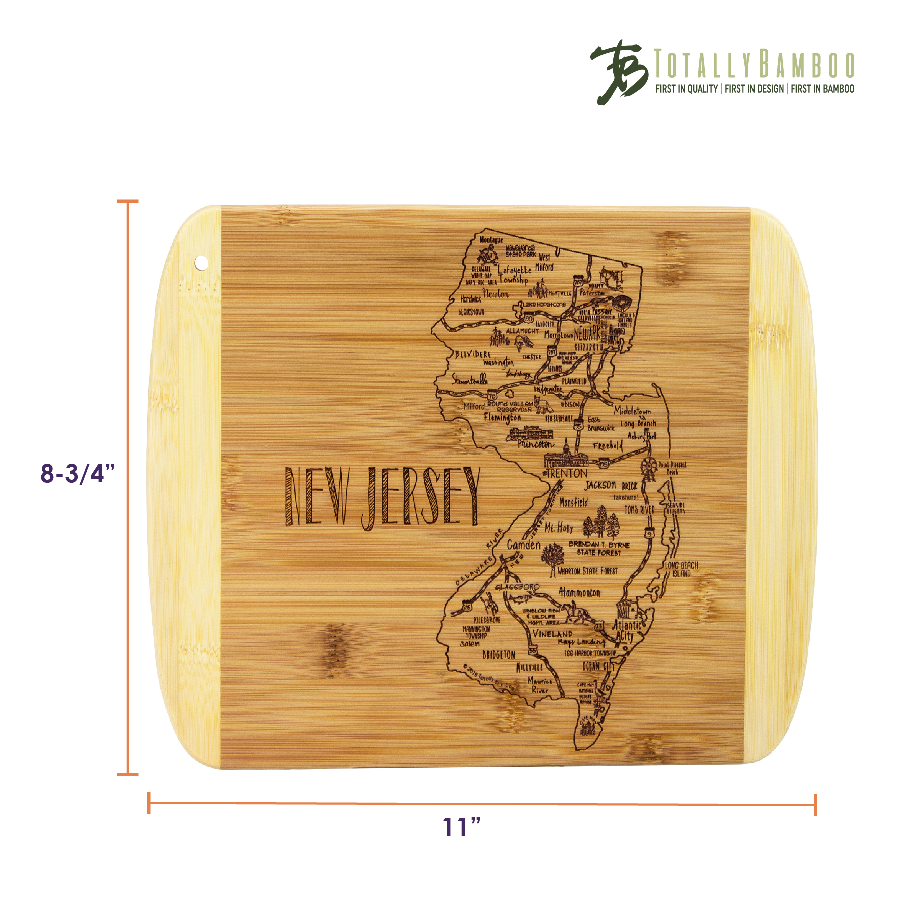 A Slice of Life New Jersey Serving & Cutting Board 2