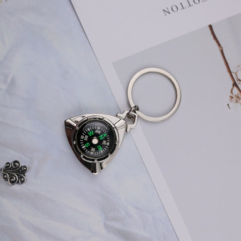 2 in 1 Metal Keychain and Compass 3