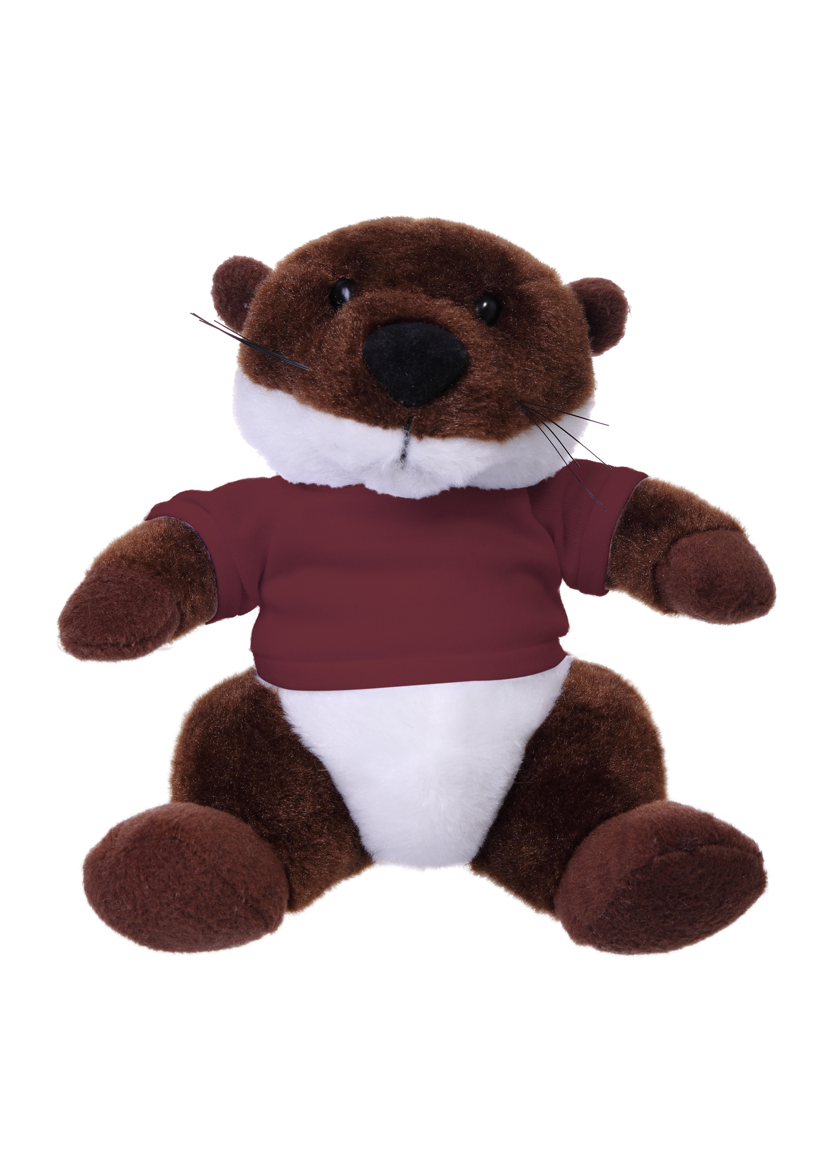 Soft Plush Stuffed Sitting Otter wearing a T-Shirt 3