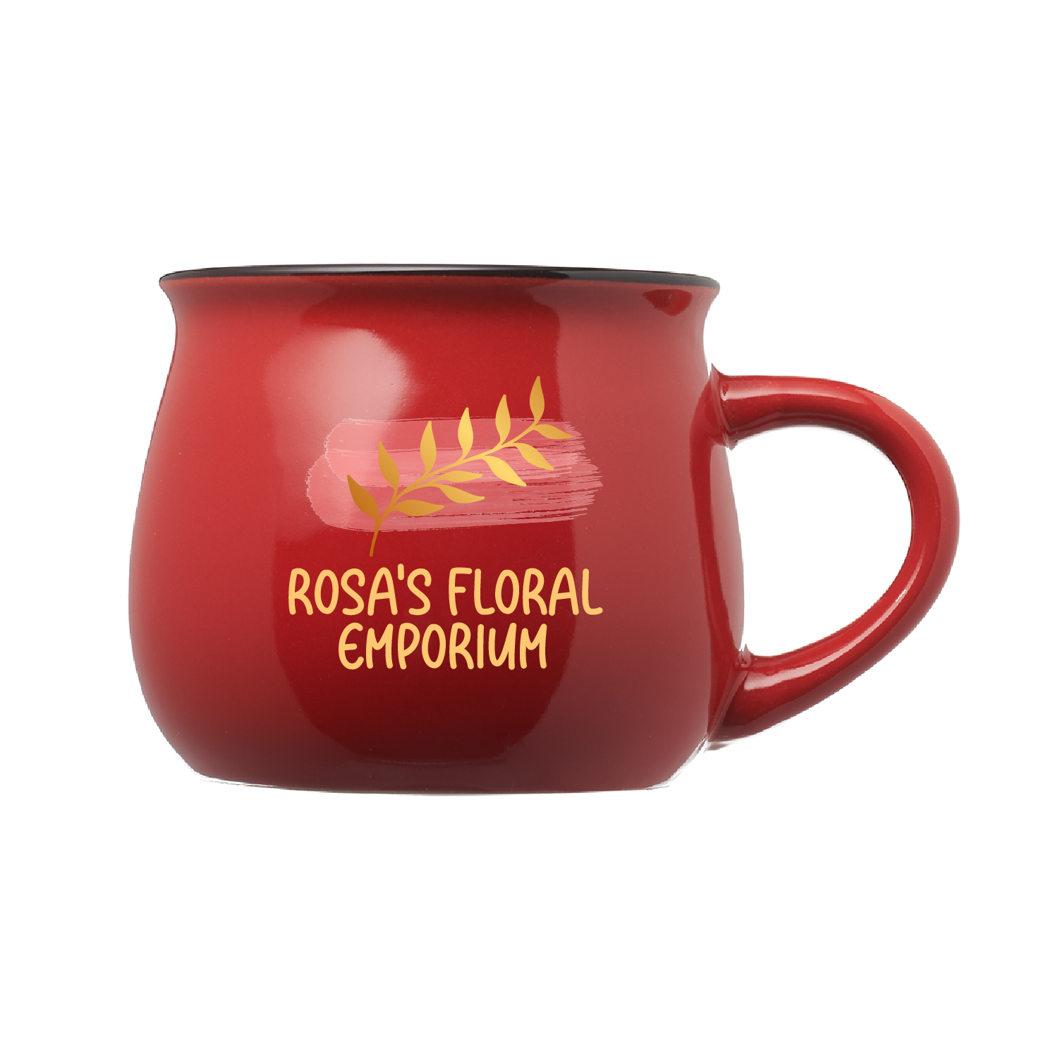 12 oz. Two-Tone Potbelly Ceramic Mug (Full Color Imprint) 3