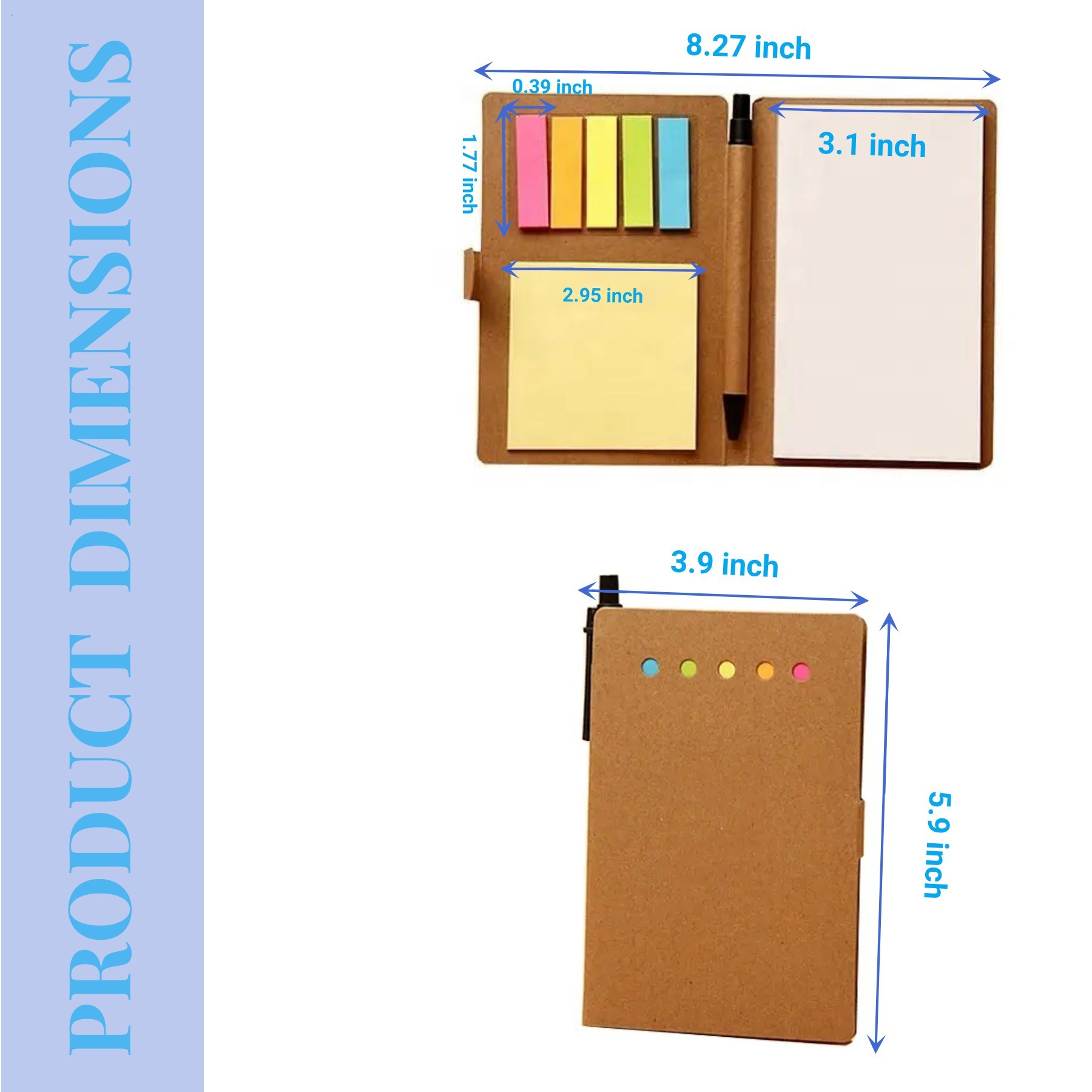 Kraft Paper Cover Notebook With Sticker And Pen 4