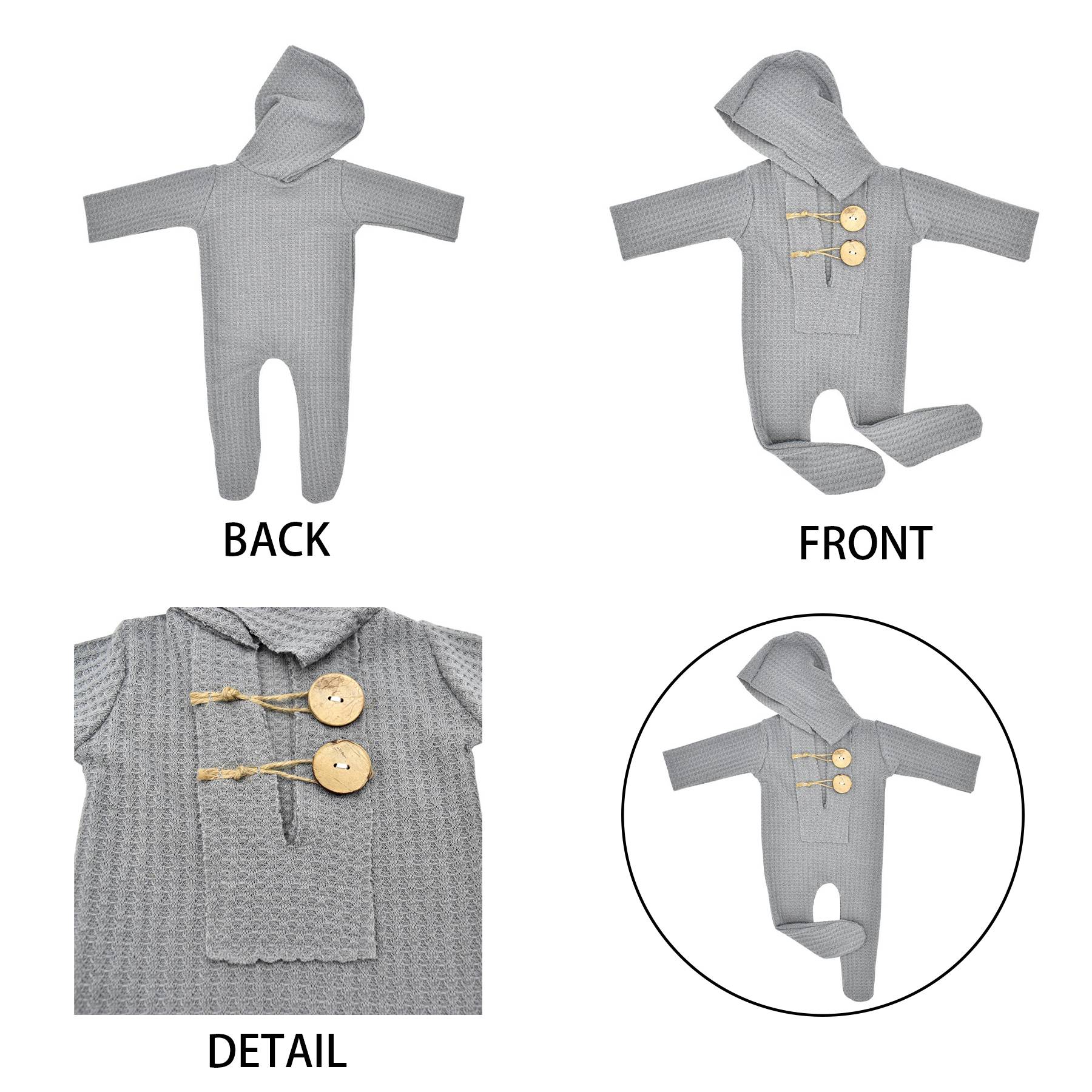 Baby knitted one-piece studio photo suit 8