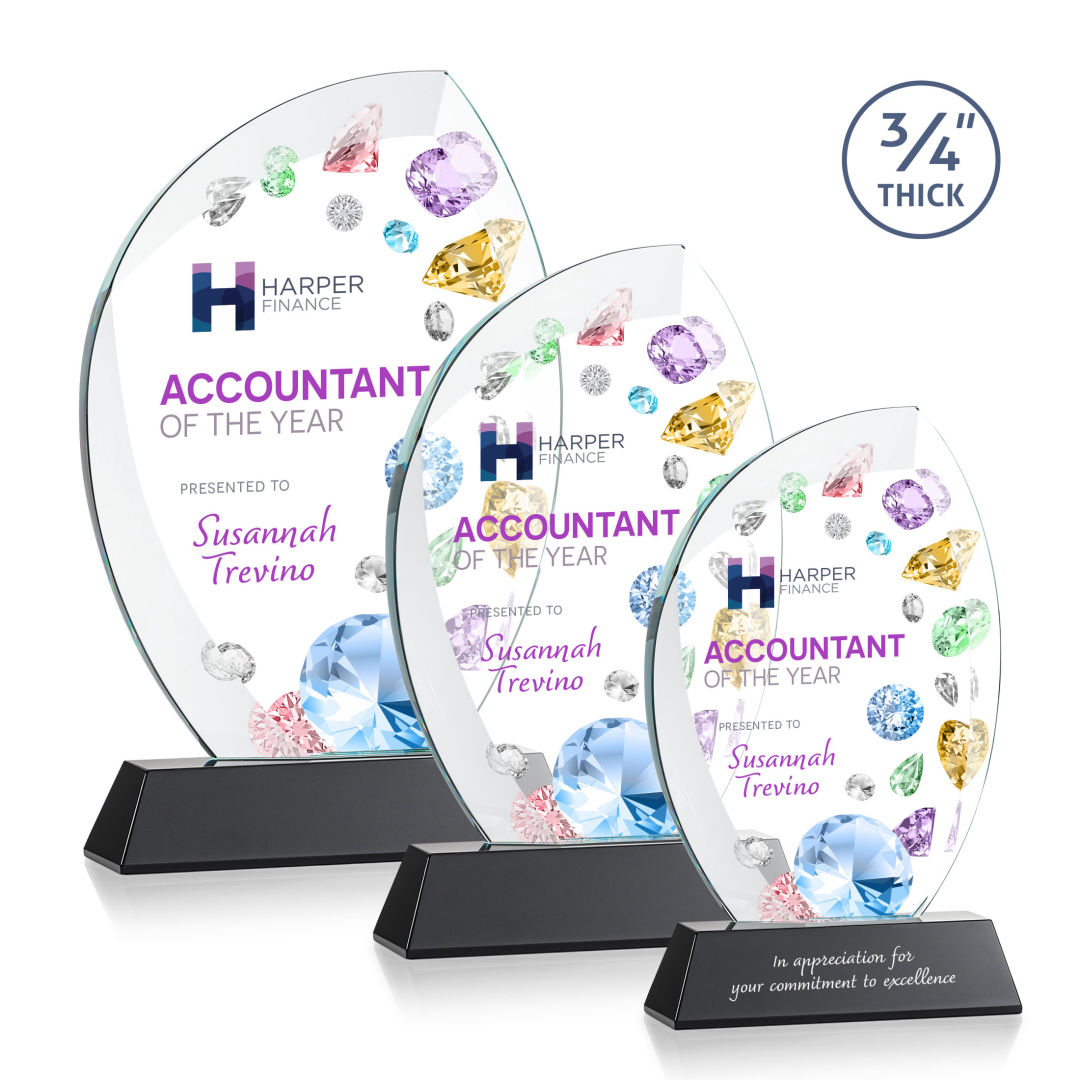 Wichita VividPrint™ Award on Newhaven Base - Black