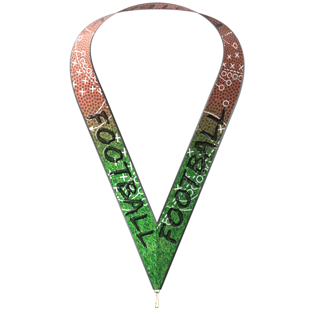 1-1/2" x 34" Sublimated Football Neckband w/ Quick Clip 2