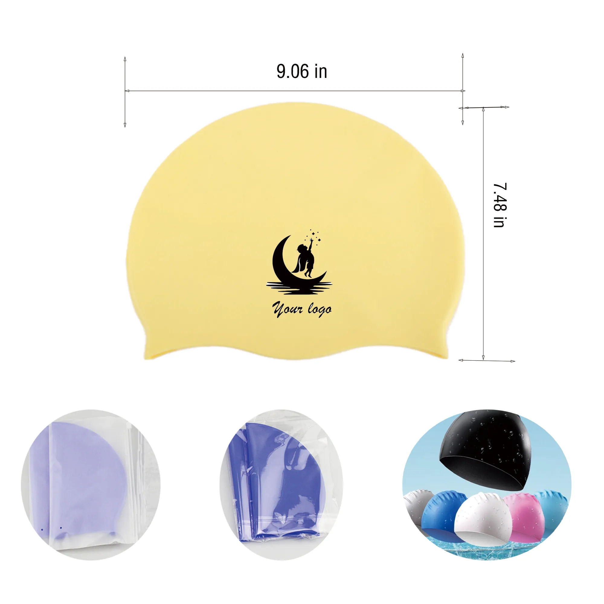 Elastic Silicone Professional Swim Cap 2