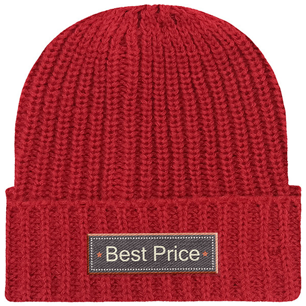 Chunky Ribbed Cuffed Beanie with Custom Logo - 100% Acrylic 26