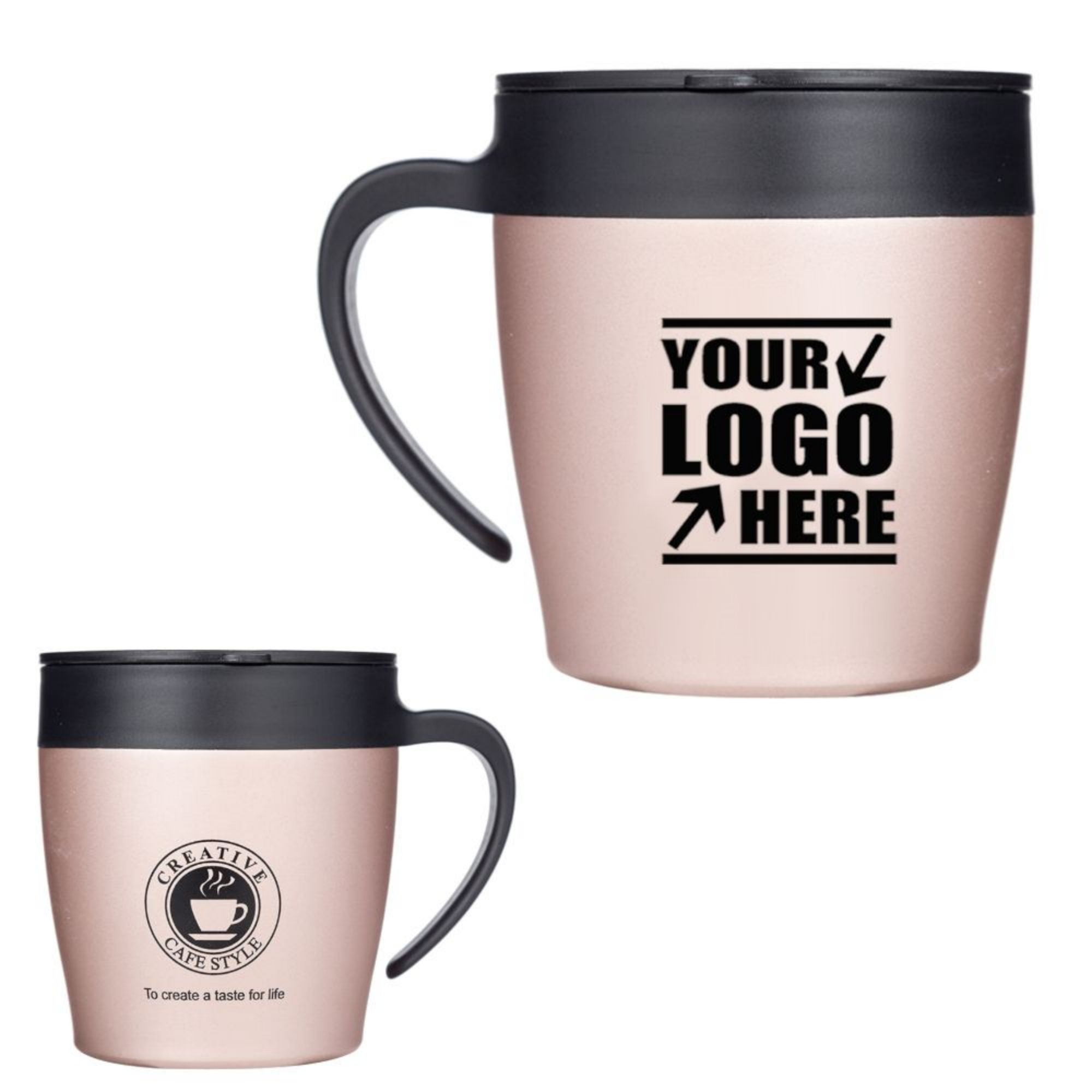 12 oz Double Wall Stainless Steel Thermos Travel Coffee Mug with Spoon 4