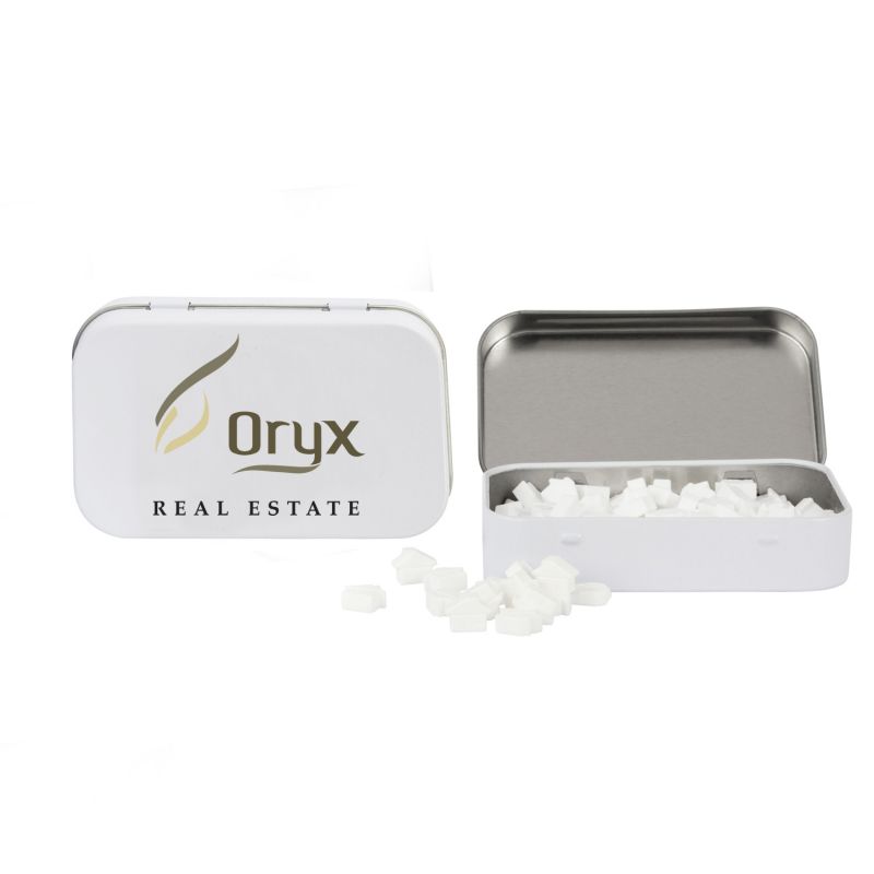 Rectangular Tin with House Shaped Mints 5