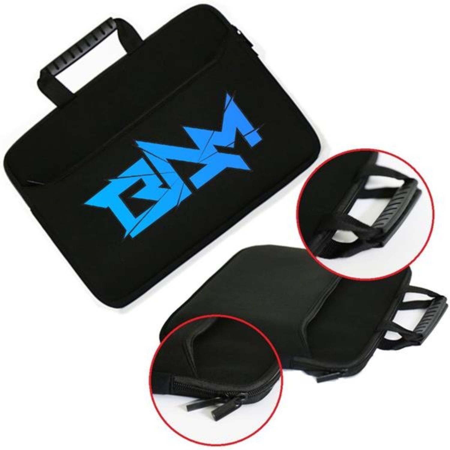 Neoprene Laptop Sleeve w/ 3 Compartments & Rubber Handle 1