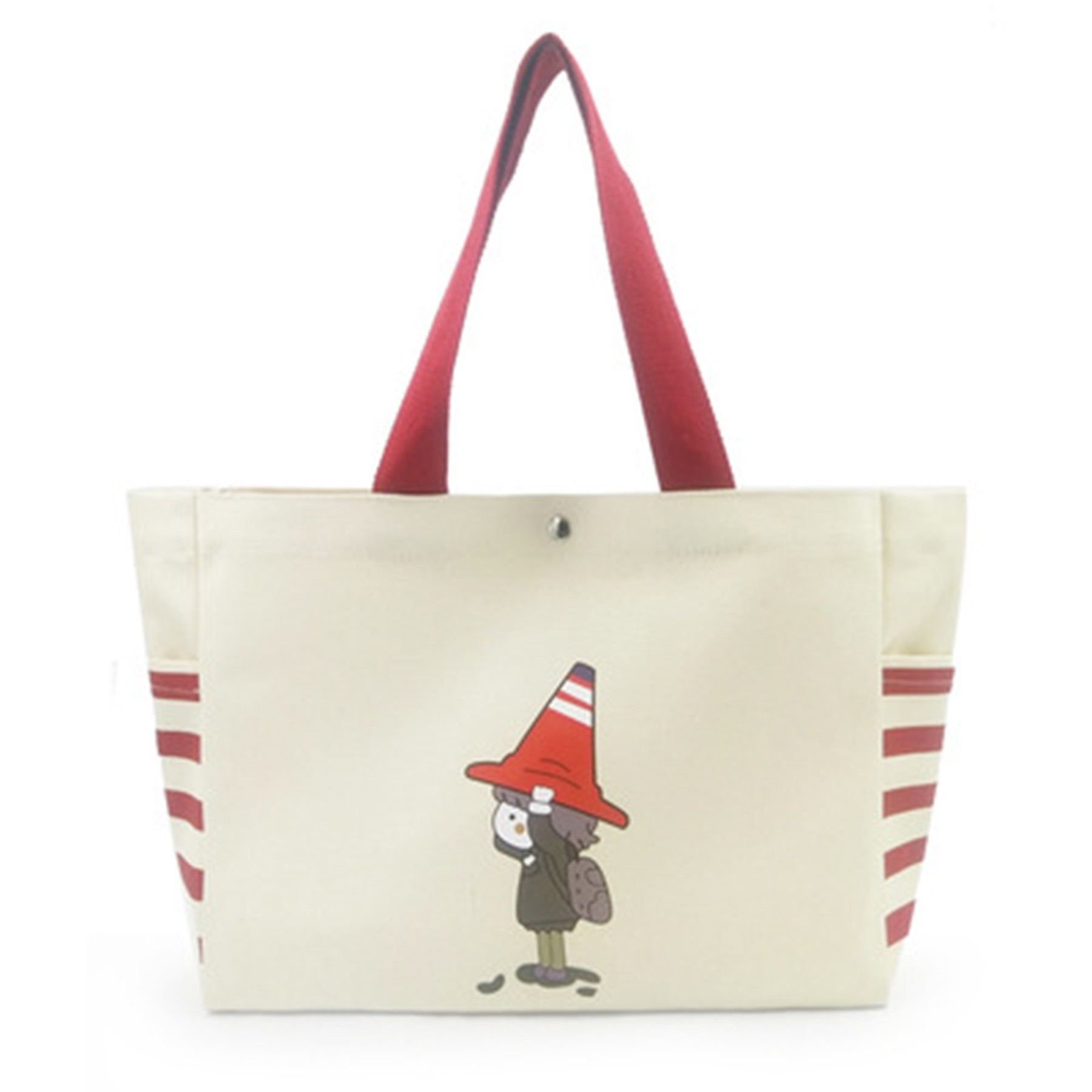 Canvas Handbag With Two Side Pockets, custom tote bag with logo imprint 3