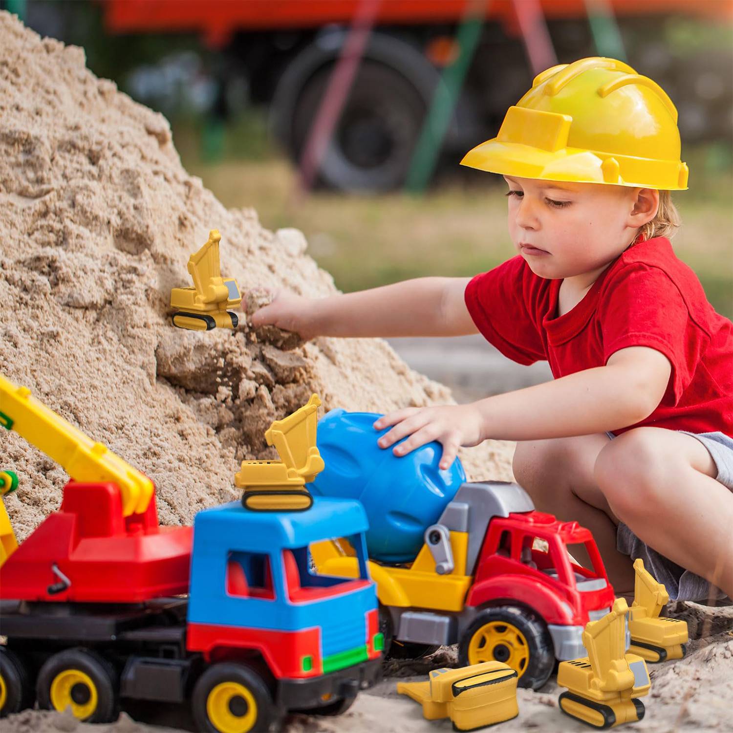 PU Foam Backhoe Stress Reliever Toys 7
