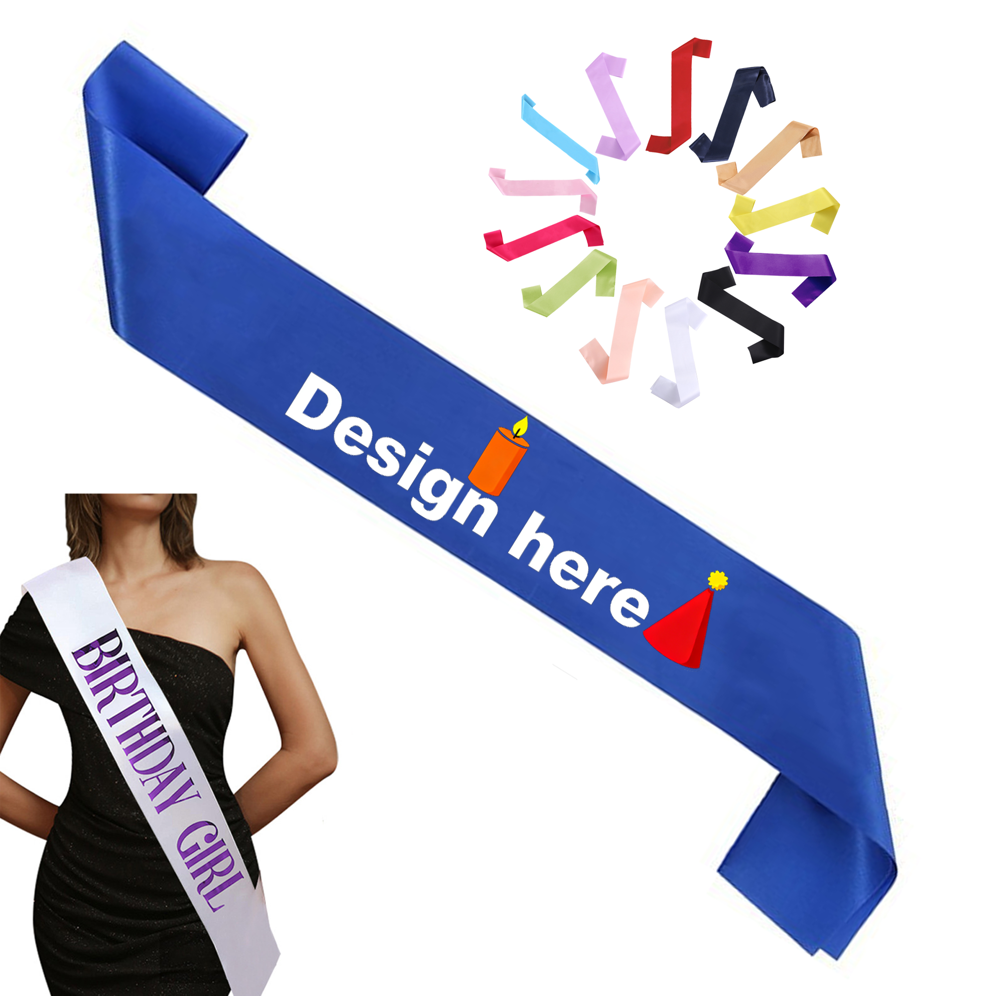 Satin Pageant Sash with Printing 6