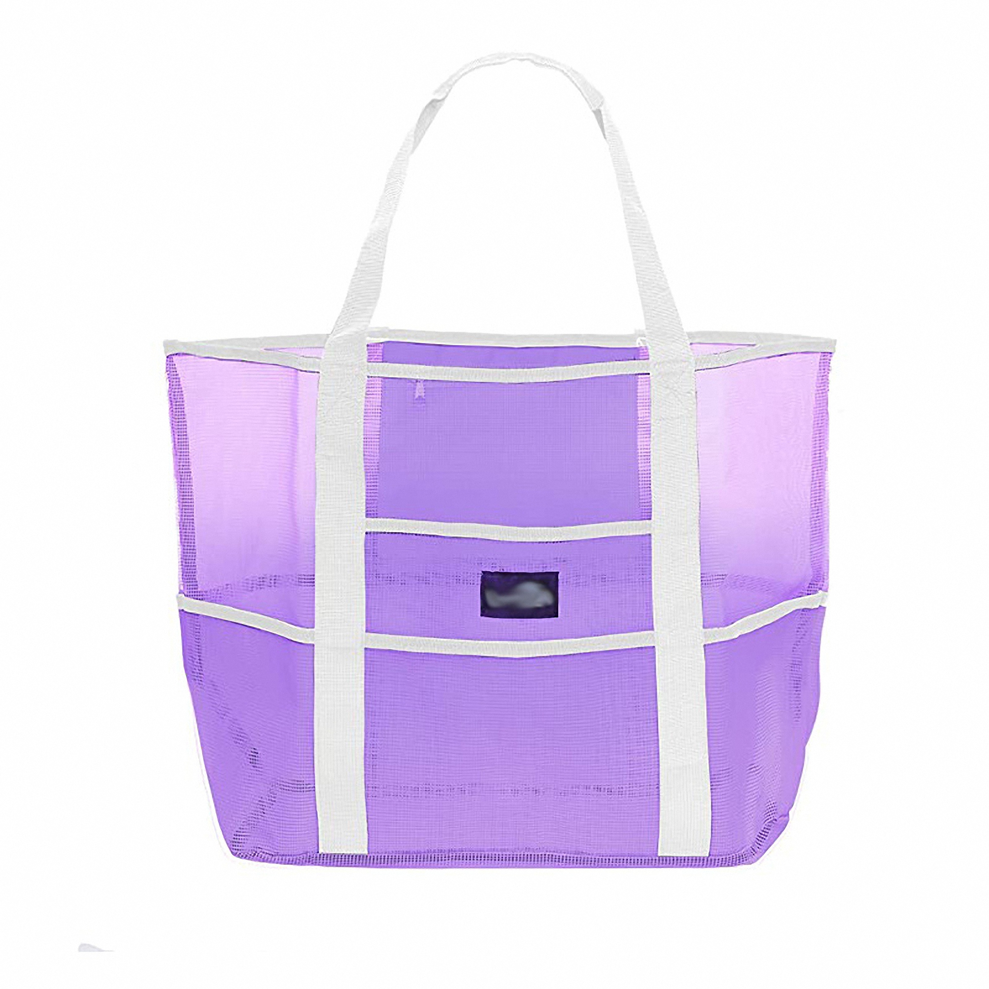 Large Beach Mesh Tote Bag for Sand and Water, custom tote bag with logo imprint 2