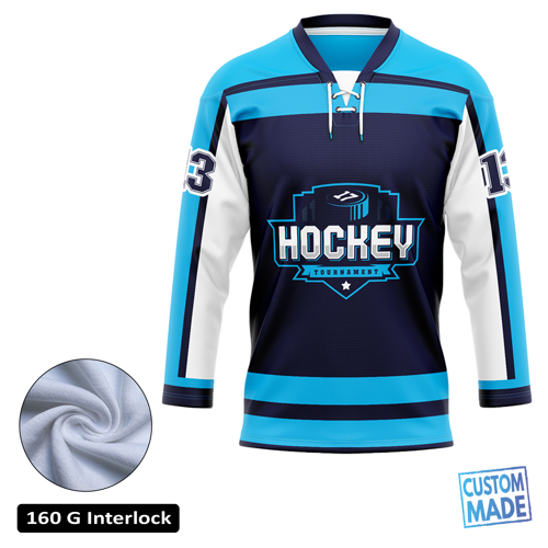 Premium Full Sublimation Ice Hockey Jersey - Poly Interlock - Men's, Kids' 2