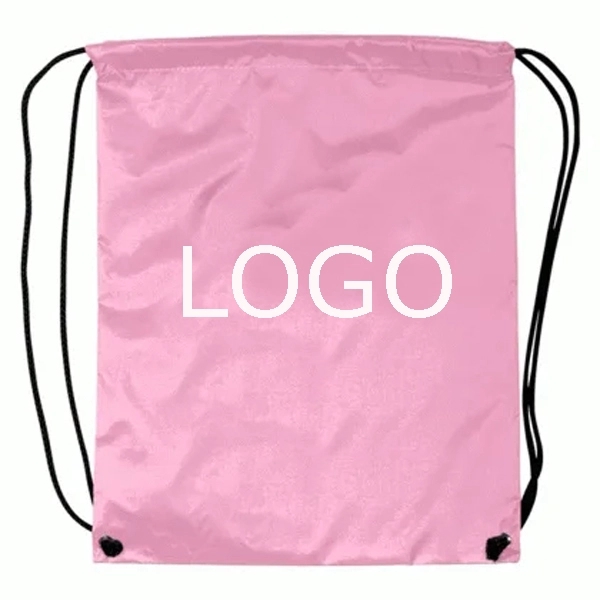 210d Polyester Promotional Drawstring Backpack 13.4" x 17.7" 10