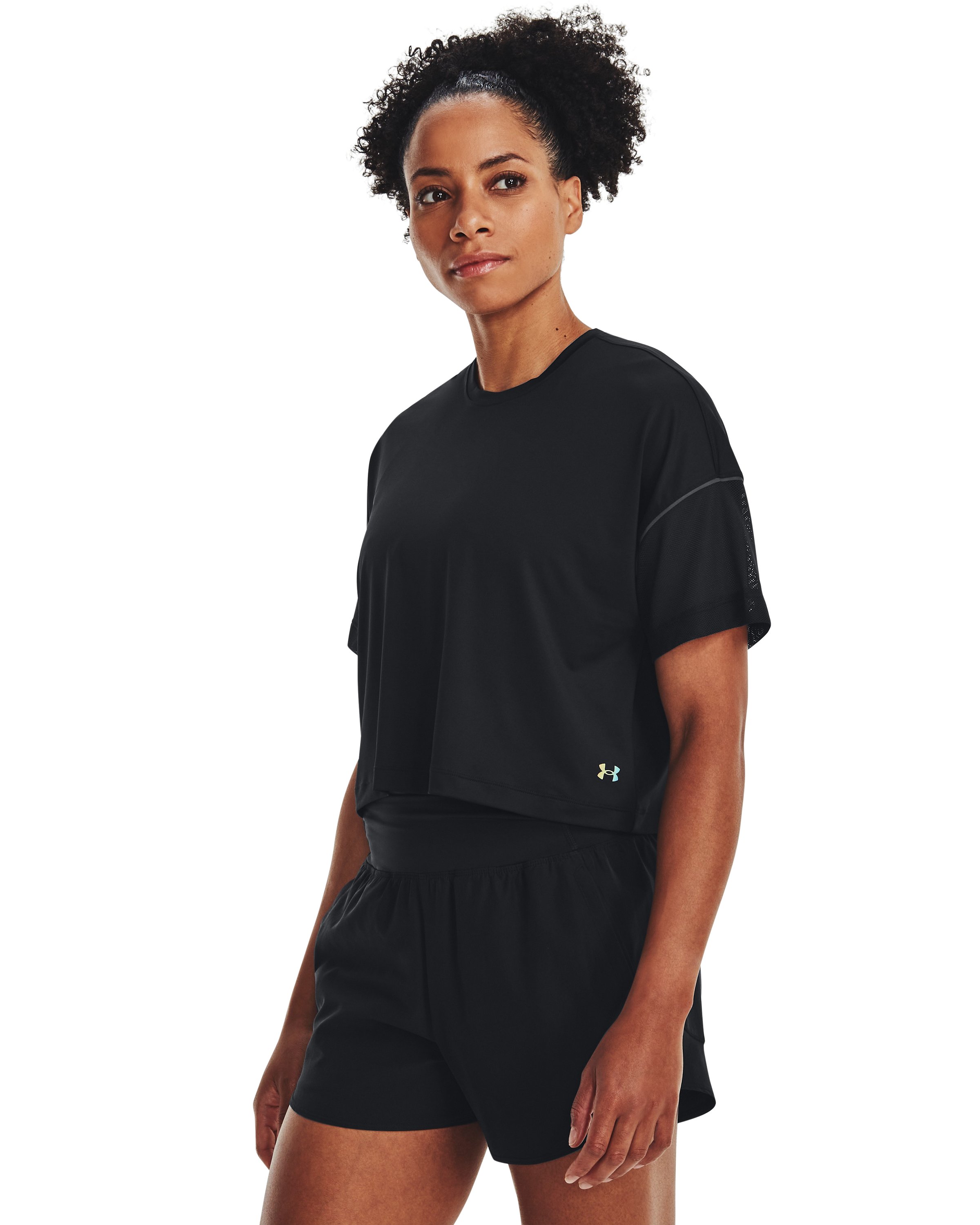 Women's UA RUSH Vent Crop Short Sleeve 2