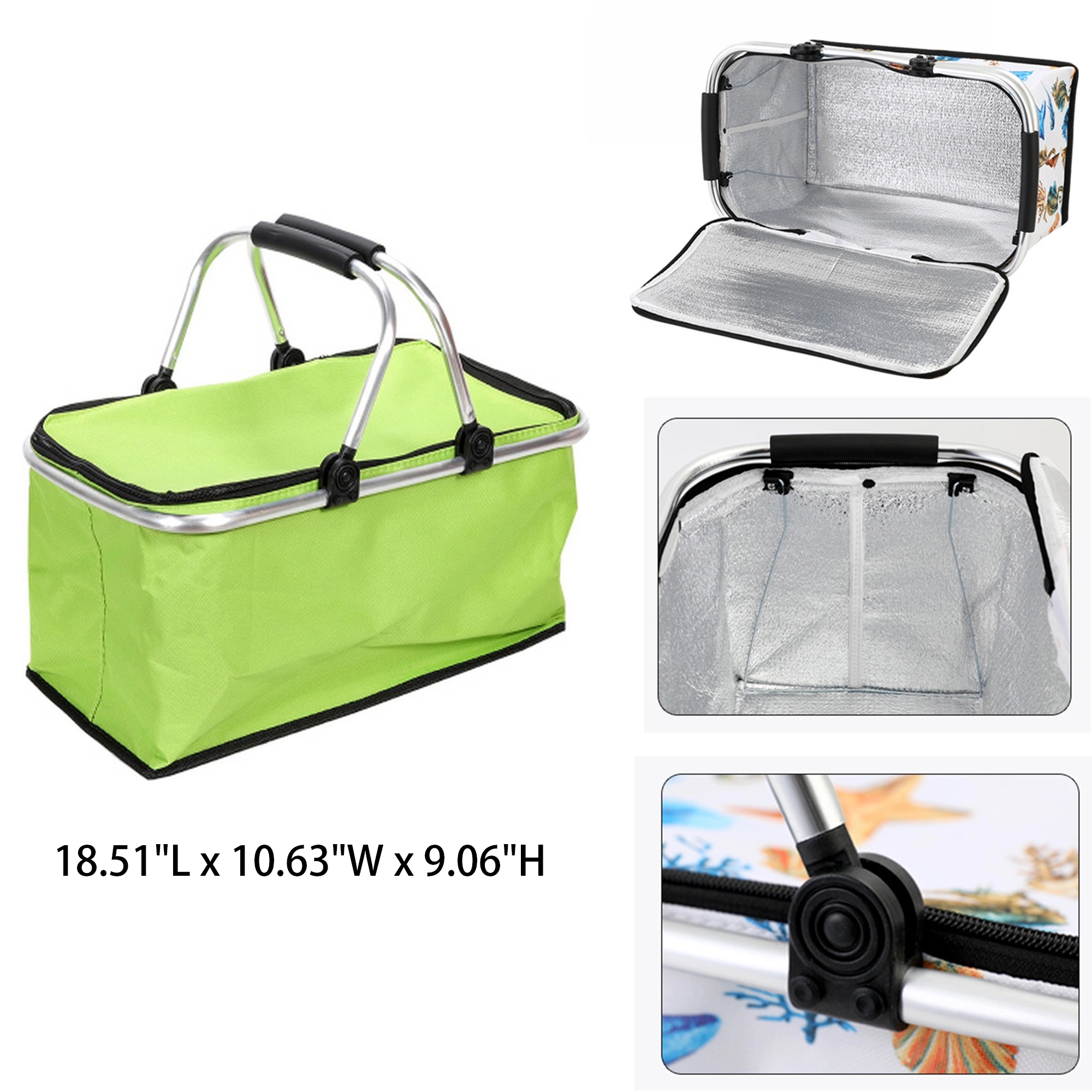 Aluminum Folding Picnic Basket 2