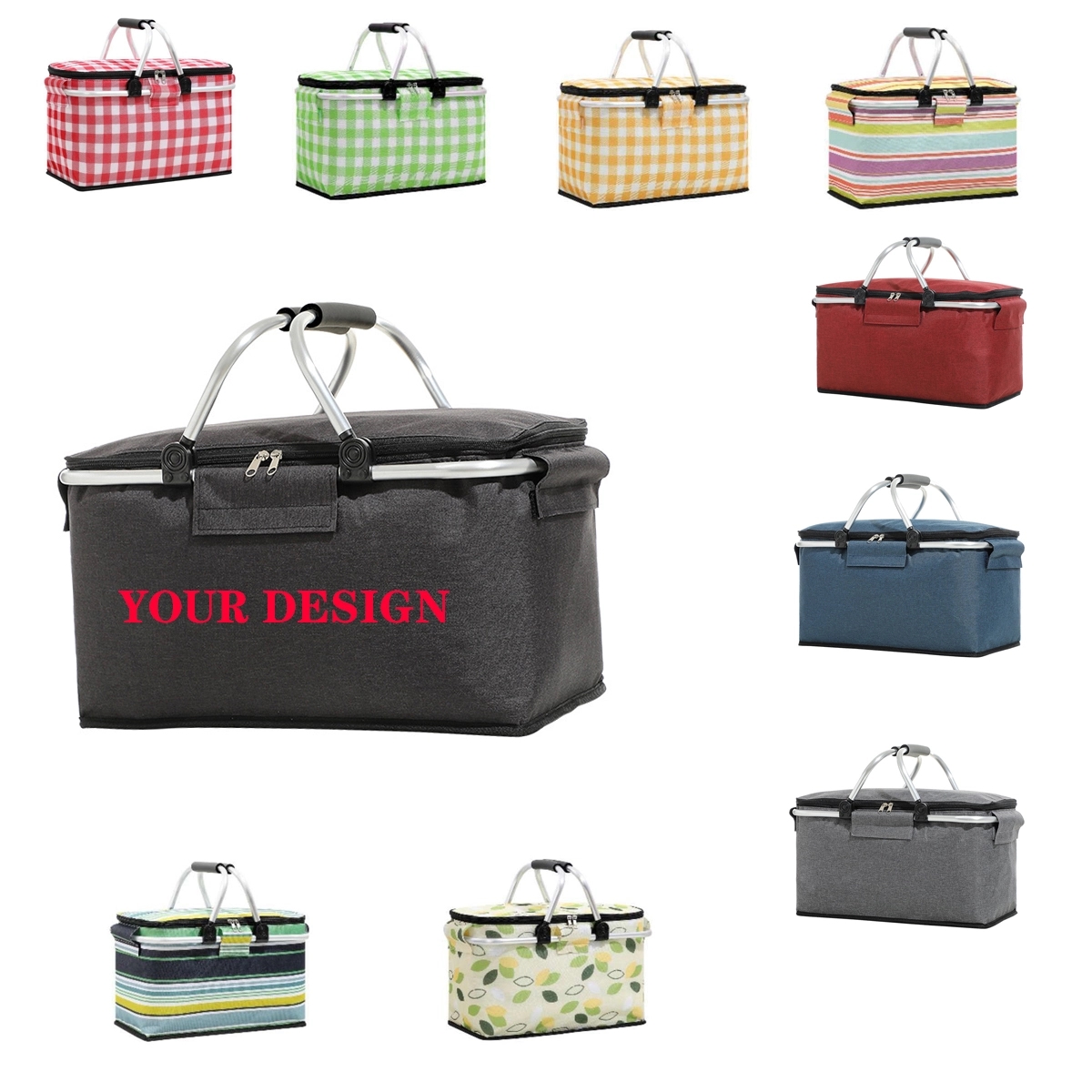 Oxford cloth picnic basket 6