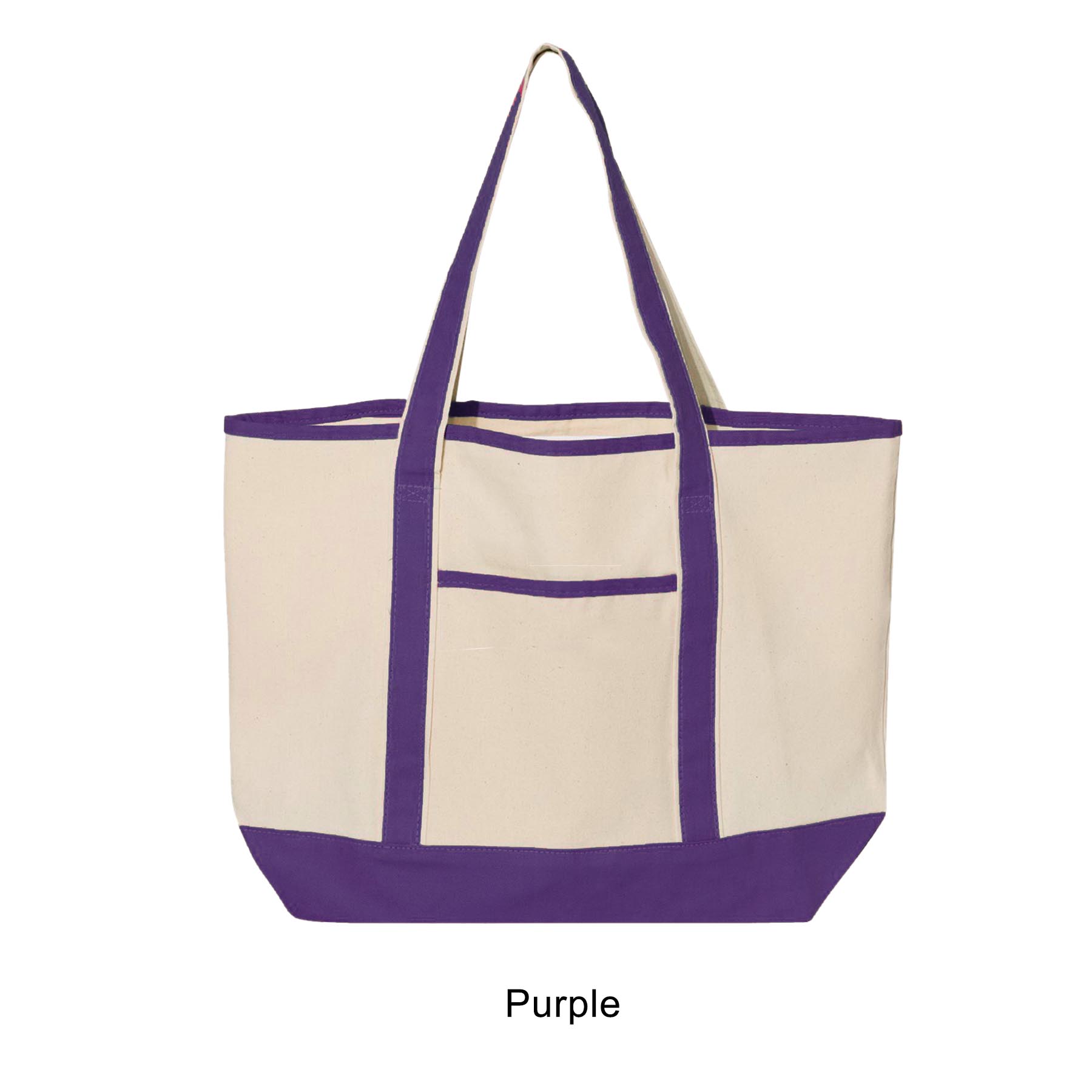 12 oz. Large Heavy Canvas Deluxe Pocket Tote Bag_R115BT 5