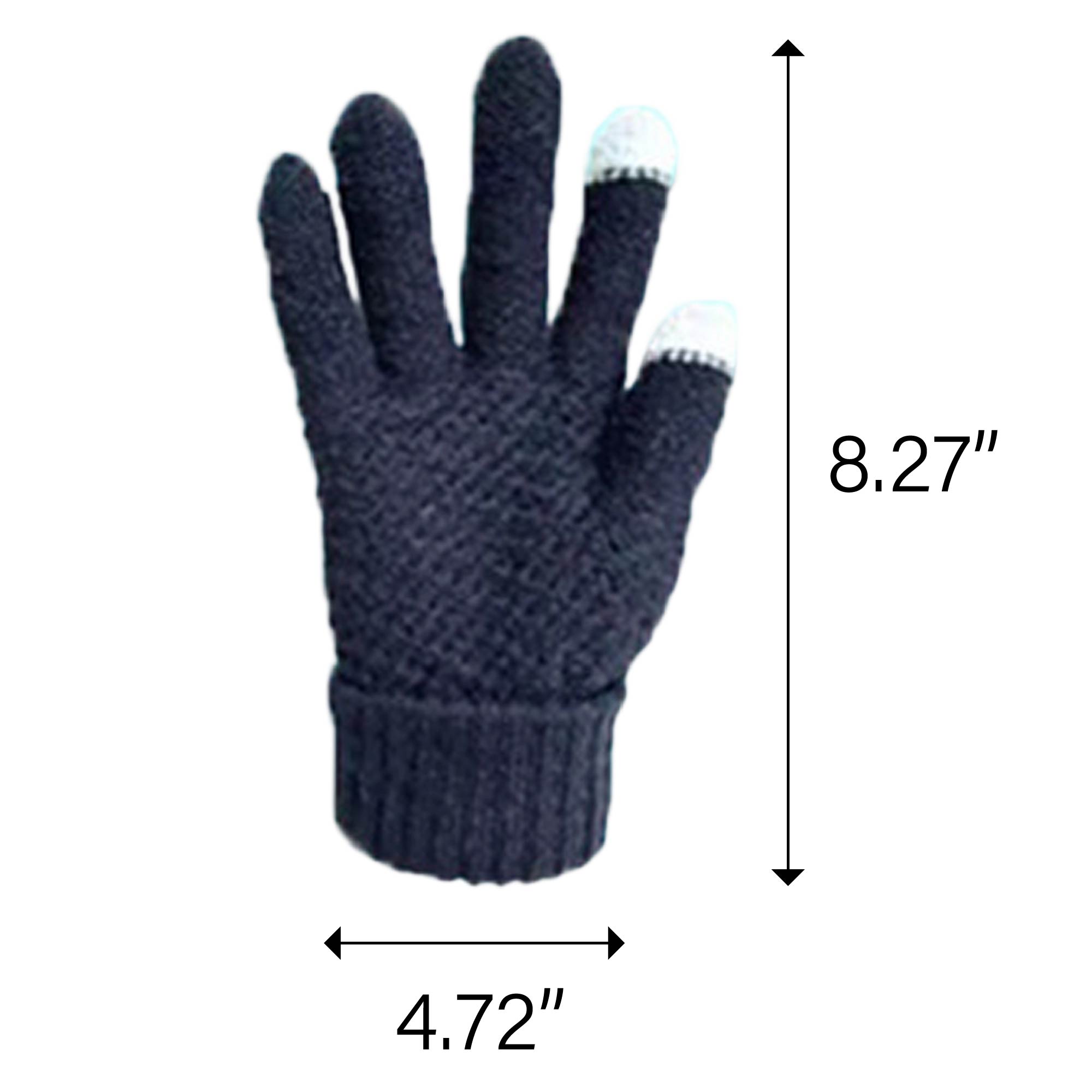 Touchscreen-compatible Knit Fleece Gloves 3