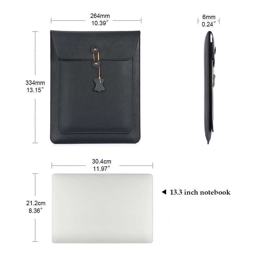 A4 Paper File Pouch PU Envelope Bag 4