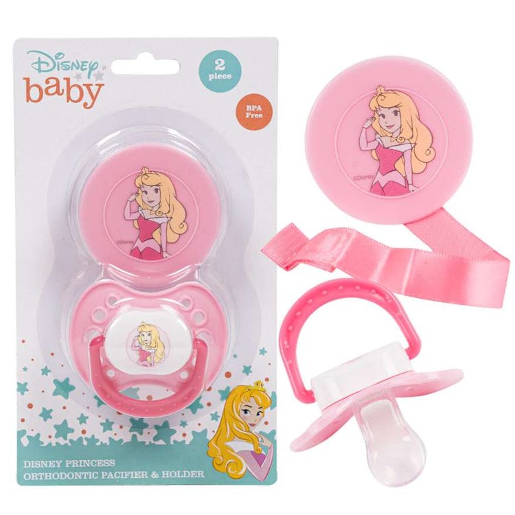 Disney Pacifier & Clip Sets - Sleeping Beauty 2pk 1
