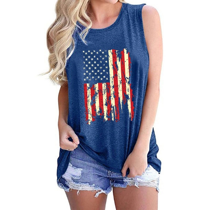 American Flag Tank Tops Women 4th of July Patriotic Shirt 1