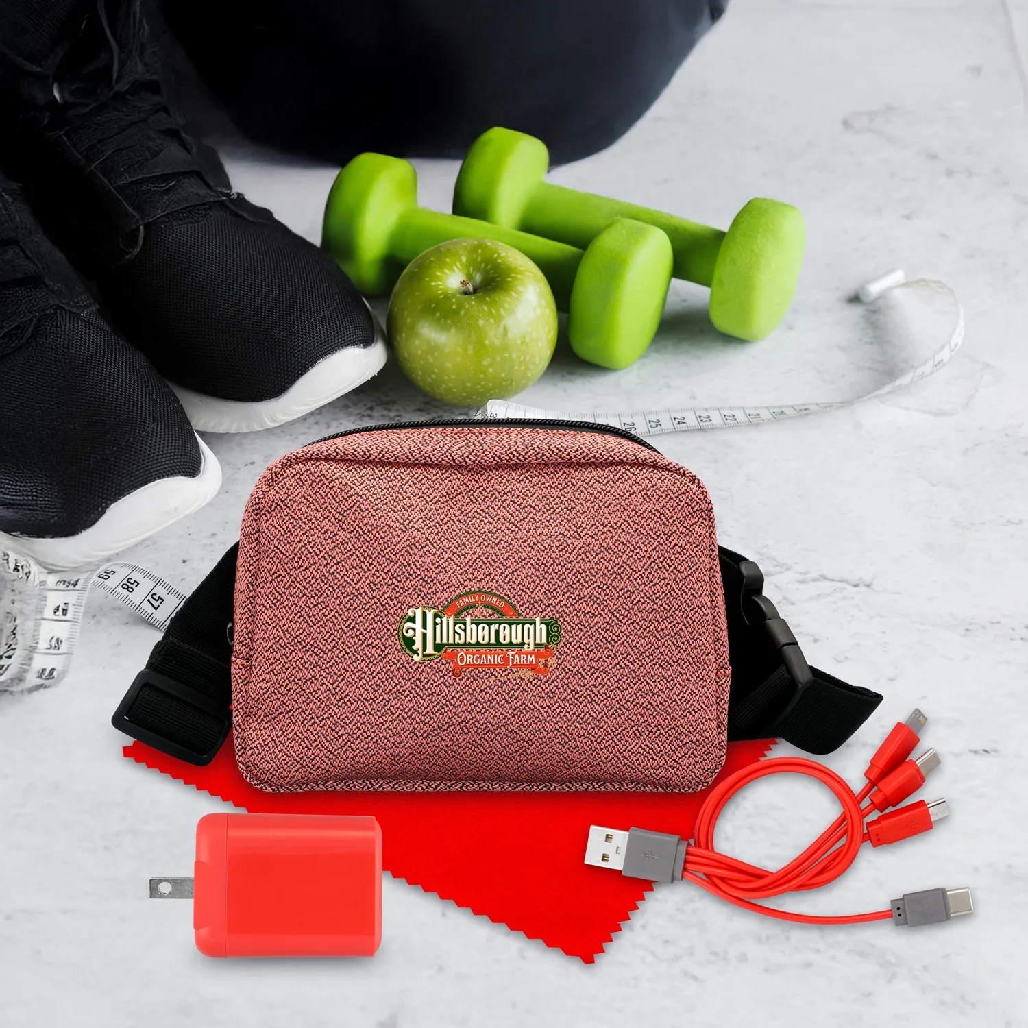 Speck Fast Charger, Cable & Cloth Fanny Pack Set 2