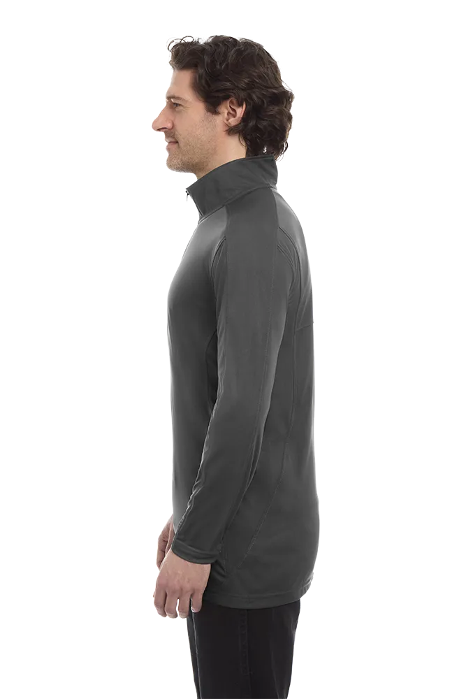 MENS WICKING SOLID 1/4 ZIP LS PULLOVER 25
