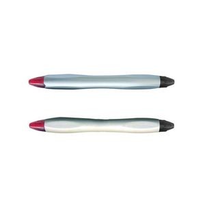 Blue Red Dual Tip Silver Pen 5