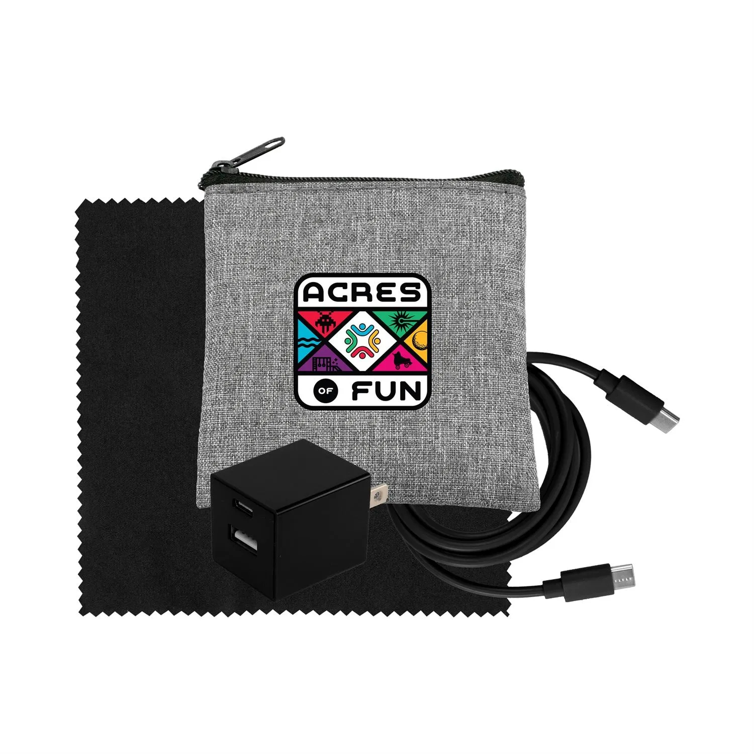 Recycled A+C to C Cable, Wall & Cloth Set 12