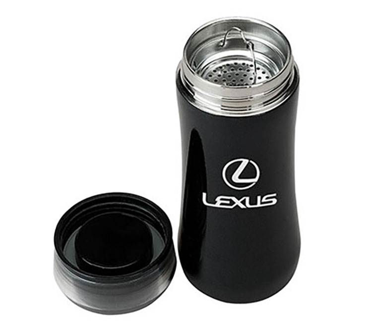 10 oz Stainless Steel Vacuum Flask With Tea Strainer. 2
