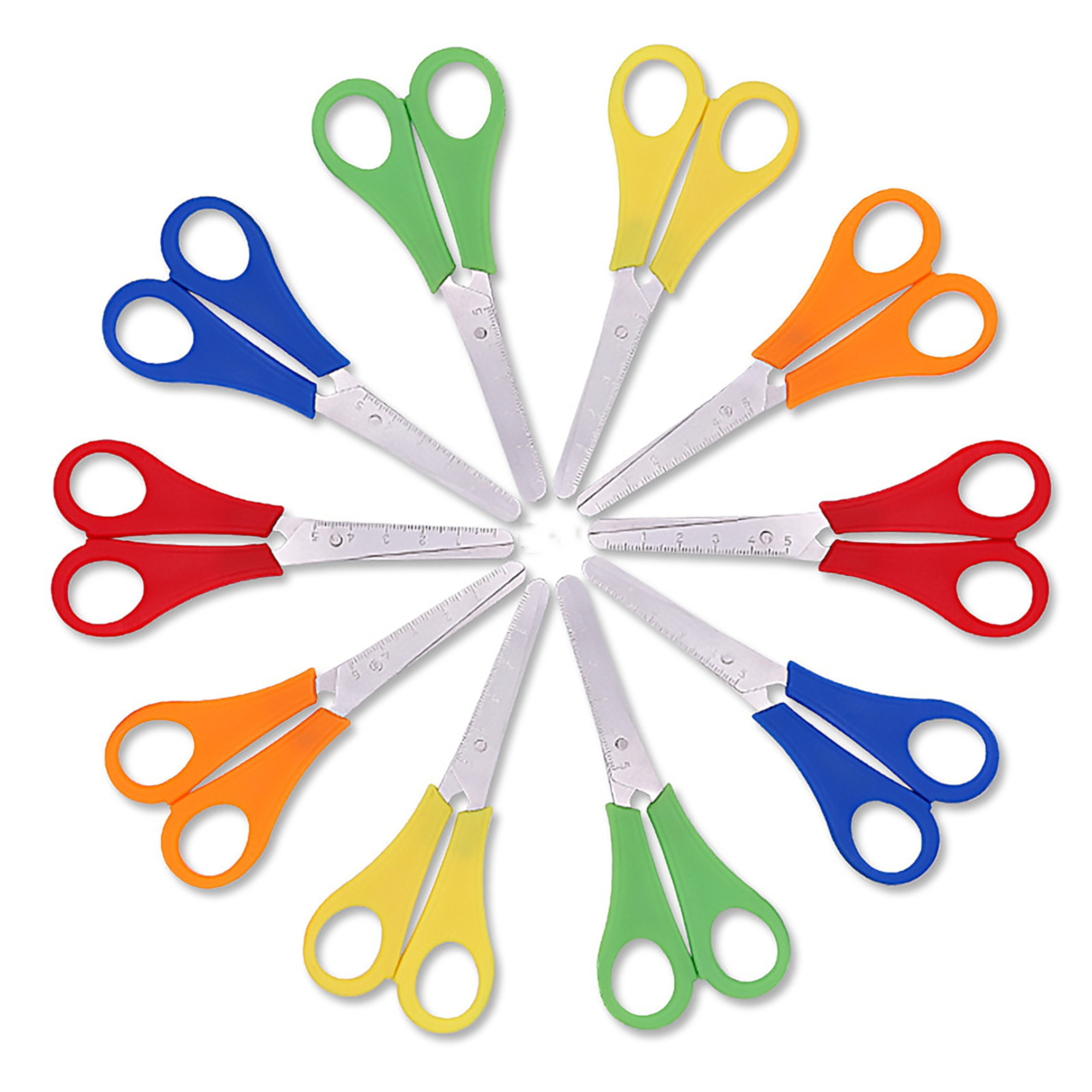 Polypropylene Safety Scissorts w/Ruler