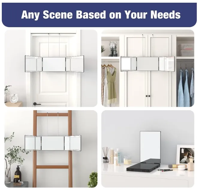 Cosmetic Folding 3-Sided Mirror 7