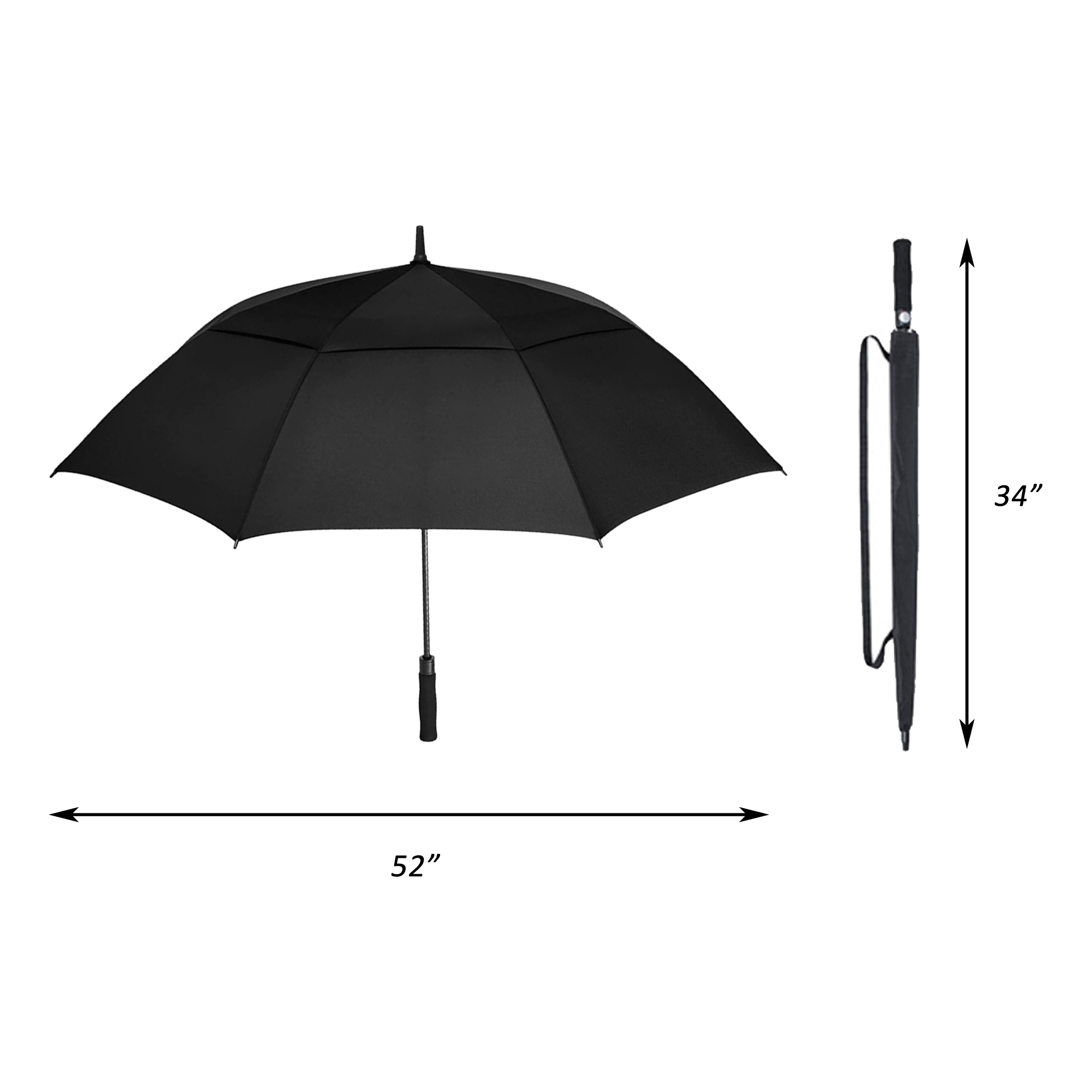 Windproof Double Canopy Automatic Open Golf Umbrella 3