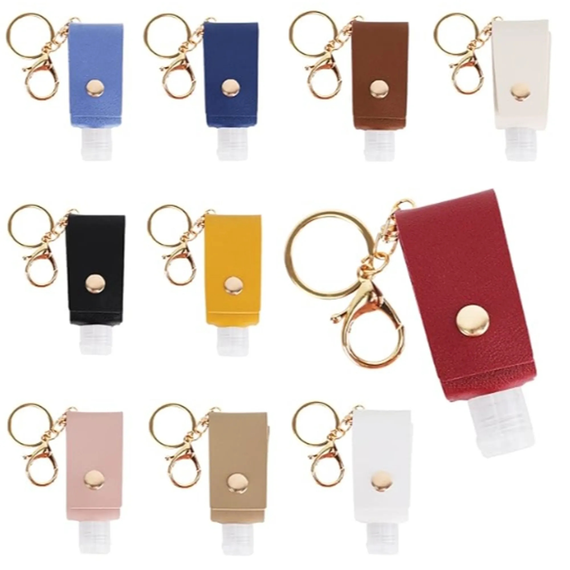 1 OZ Portable PU Hand Sanitizer Key Chain 1